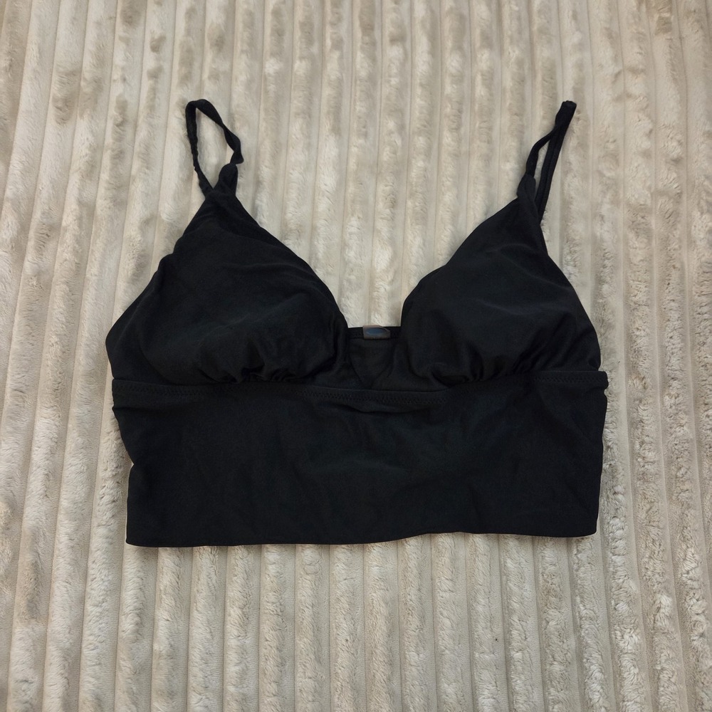 Old Navy Womens XL Black Swimsuit Top Padded Long